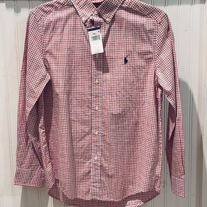 Boys’ Ralph Lauren Polo Long-Sleeve Plaid Shirt NWT